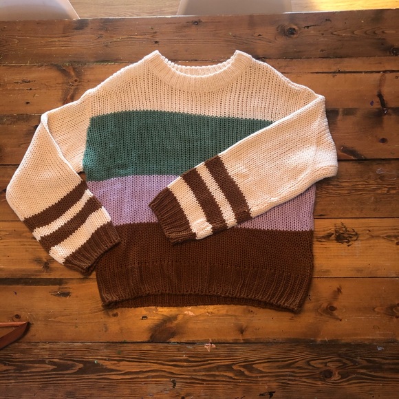 Striped Accent Sweater - Picture 2 of 4